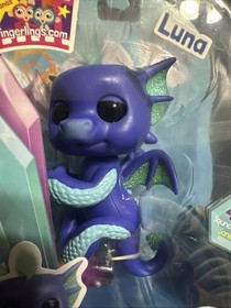 New Fingerlings Baby Dragon Luna Interactive Toy Wow Wee 40+ Sounds Rare
