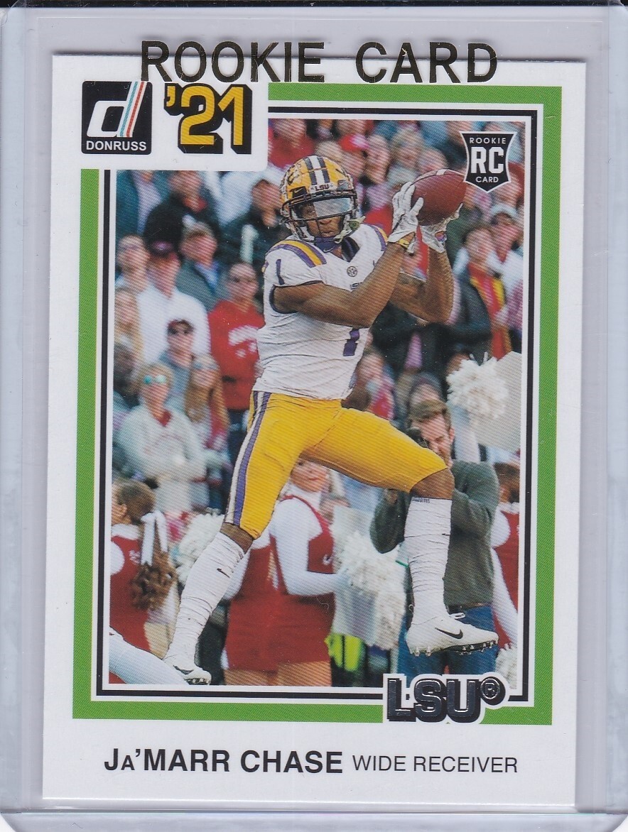 JA'MARR CHASE ROOKIE CARD Jamarr RC Football 2021 Donruss LSU Cincinnati Bengals
