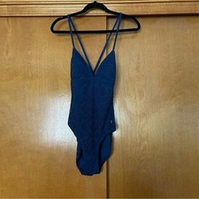 Southern Tide Summerset Mesh One Piece Swimsuit in Yacht Blue Size XS