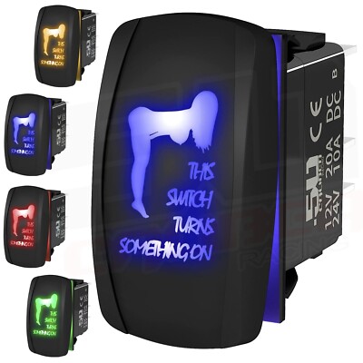 On/Off Toggle Rocker Switch ''This Switch Turns Something On'' Sexy Mudflap Girl