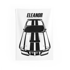 Ford Mustang Shelby GT500 Eleanor 1967 - strisce nere - arazzo da parete