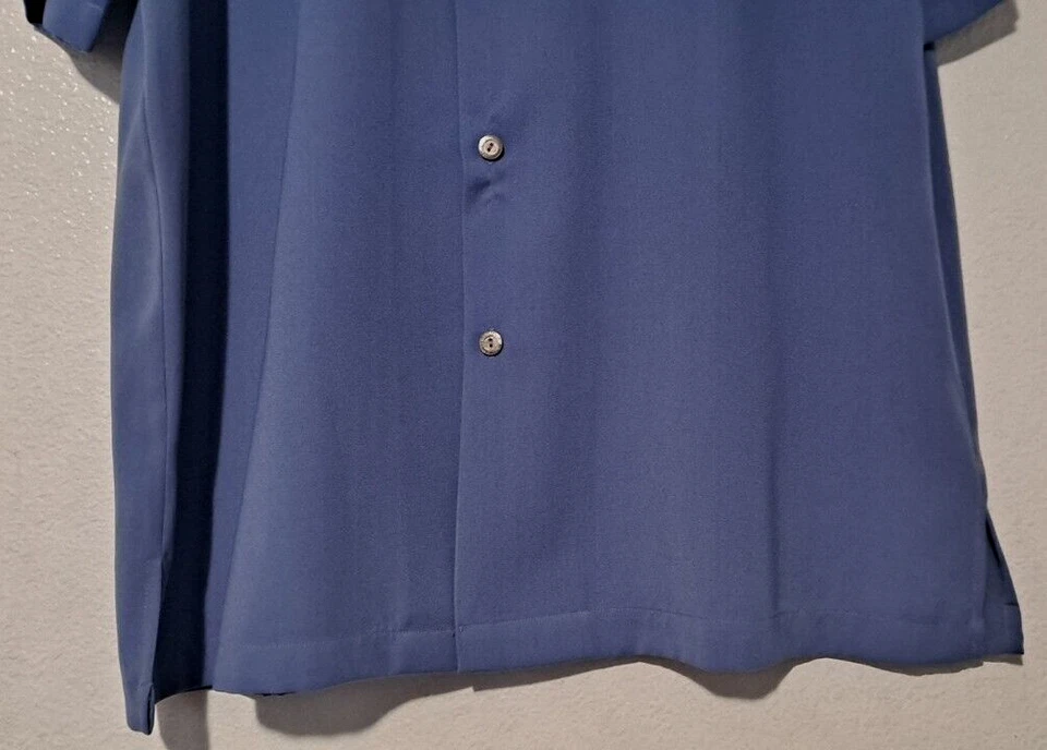 Camisas informales Stacy Adams azules de fiesta para hombre talla grande (L) manga corta Foto 4 de 4