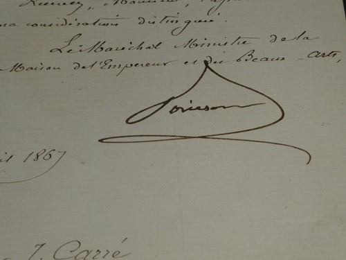 Jean-Baptiste Philibert Vaillant Autographed Signed Letter Mr. J. Carré 1869 - Picture 4 of 7