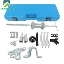 17Pcs Slide Hammer Dent Puller Tool Kit Wrench Adapter Axle Bearing Hub Auto Set