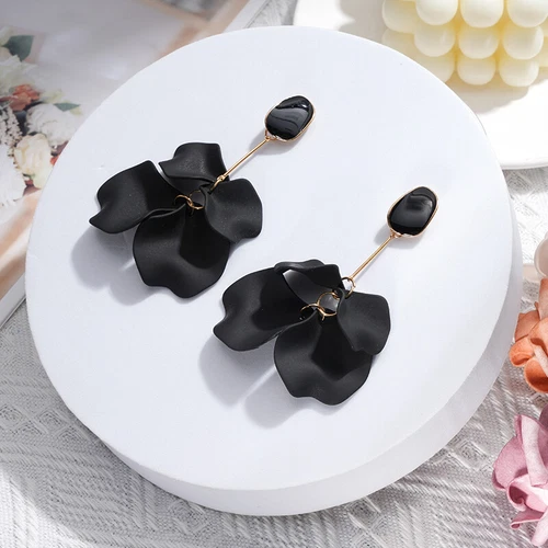 Moda Mujeres Pétalos de Rosa Borla Pendientes Joyería Pendientes Colgantes Largos Nuevos - Imagen 13 de 29
