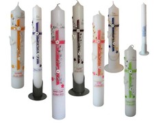 Taufkerze,Kommunionkerze-Patenkerze-"Kreuz "Konfirmation Mädchen,Junge