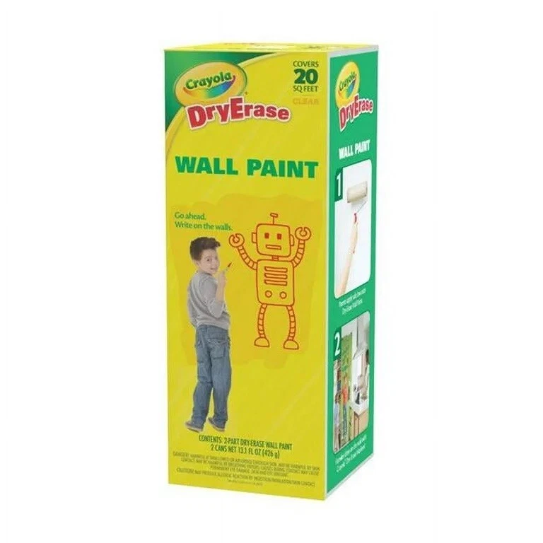 2 Crayola Dry Erase Wall Paint . Each Box Covers 20 SQ. Feet Each. Total 40 Sq F - Image 3 of 3