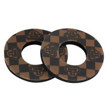 SE Racing CHECKERBOARD old school BMX bicycle foam grip donuts Gold  Black