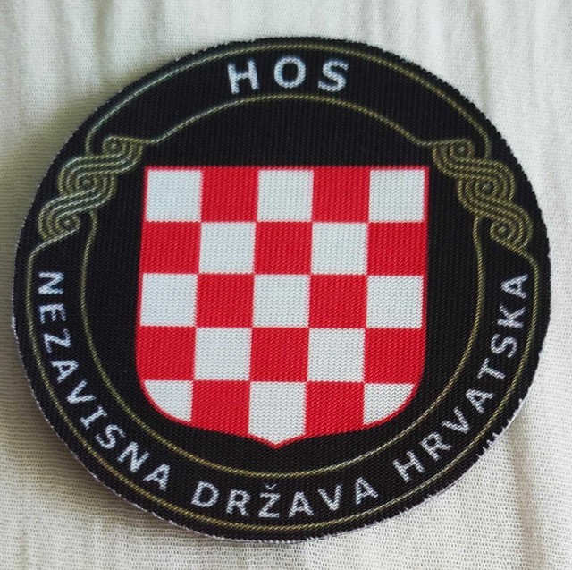 CROATIA ARMY ~ HOS ~ NEZAVISNA DRZAVA HRVATSKA ~ USTASA - sleeve patch