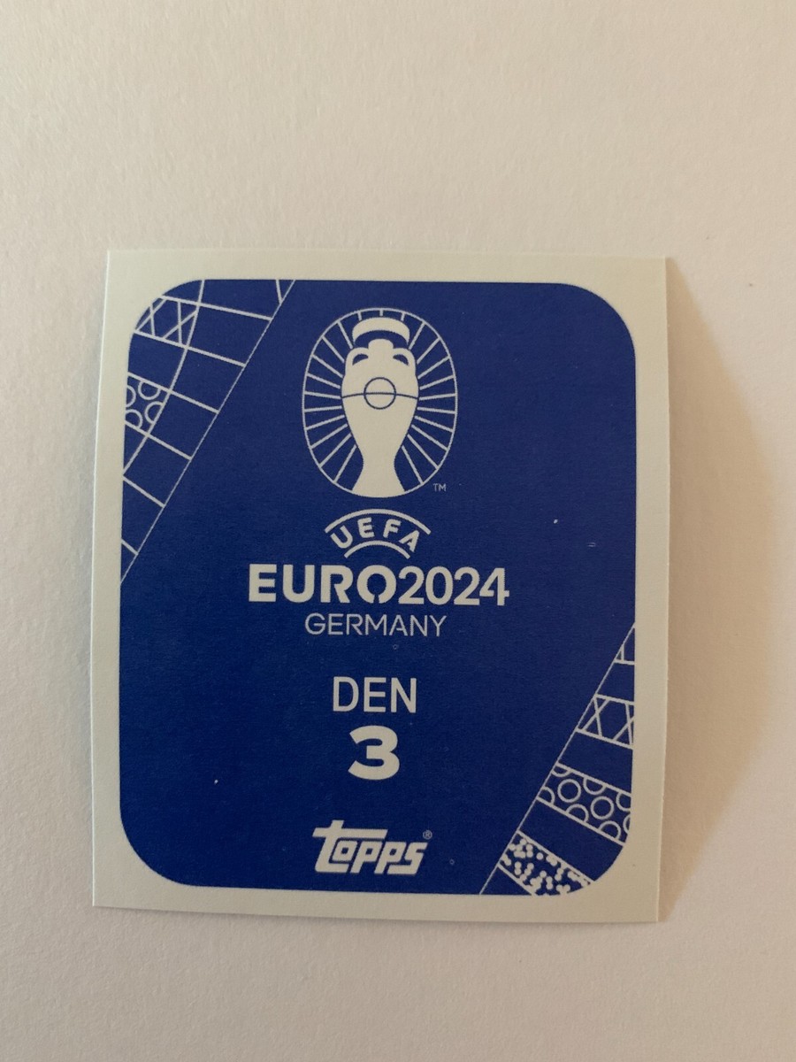 Autocollant Topps Euro 2024 - Danemark DEN3 - Mikkel Damsgaard (Vert)
