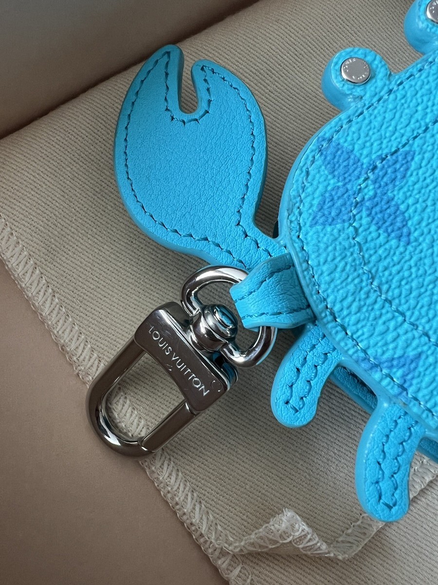 Louis Vuitton BLUE Crab Bag Charm NEW Limited Edition RARE- Summer