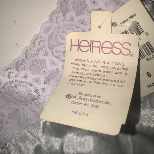 Vintage NEW Heiress Nylon Panties Size 6 Cotton Shield Hiphugger USA Made 54414 - Picture 4 of 7