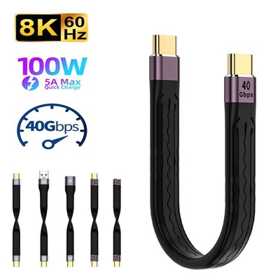 20V/5A QC4 PD 100W Schnell ladekabel Kurzes USB-C-Kabel Daten kabel Typ C