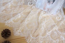 Sale Chantilly Bridal Costume Lace Fabric Eyelash Veiling Evening Dress 3m/pc