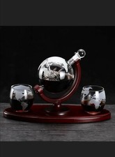 Christmas present gift For Father Whisky Decanter Globe Drinking Set Glasses