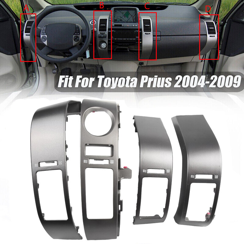 4x/Set Center Inner A/C Dash Air Vent Panel Cover Trim For 2004-09