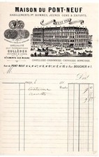 année 188? - Maison du PONT-NEUF habillements pour hommes, jeunes gens PARIS