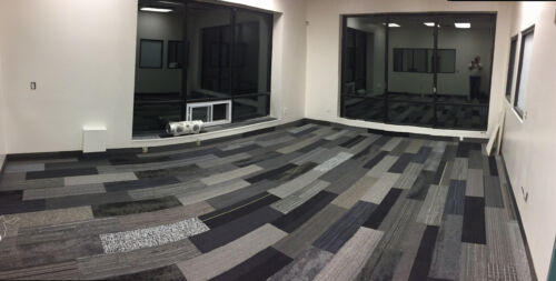 New Shaw Carpet Tile Planks Rectangles Mixed Gray Patterns Neutral 360 sq ft + - Picture 2 of 8