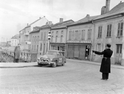 Bouchara Sulzer Simca Aronde 1954 Motor Racing Old Photo