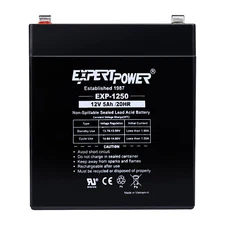 ExpertPower 12V 5AH AGM Sealed Lead Acid Home Alarm Security System Battery
