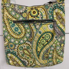 yellow and teal paisley vera bradley crossbody