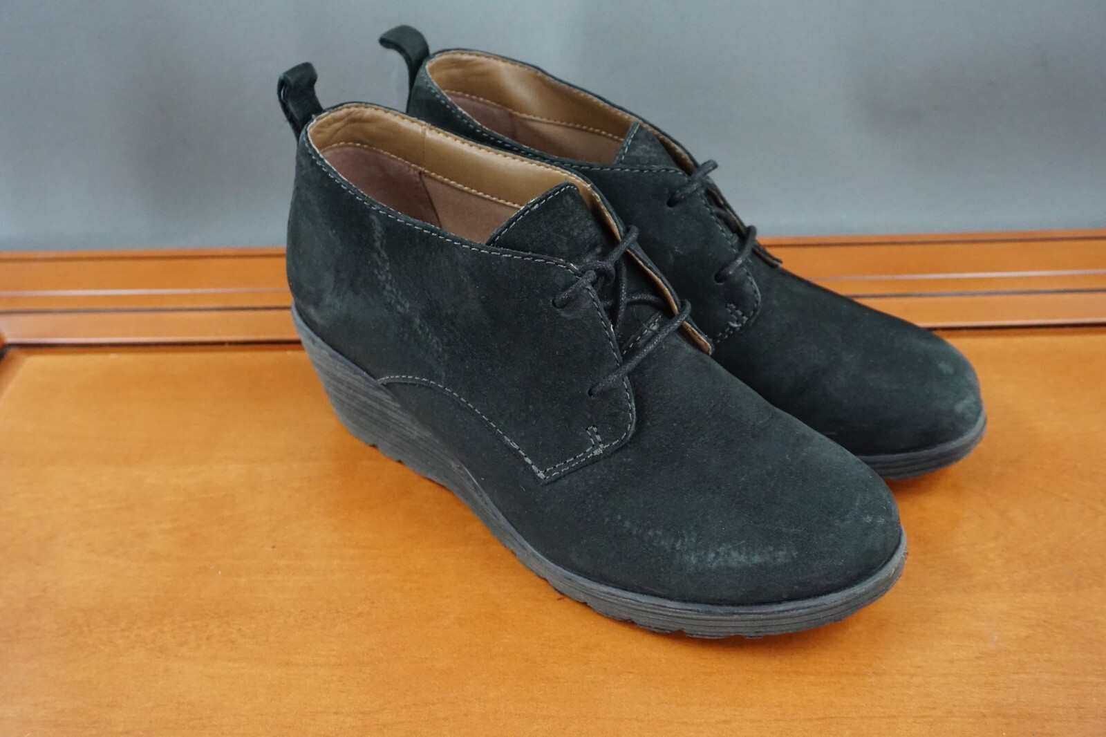 SAOLA Scarpe donna Dansko Cadee Oxford zeppa tacco 37 7 nero nabuk stivaletti