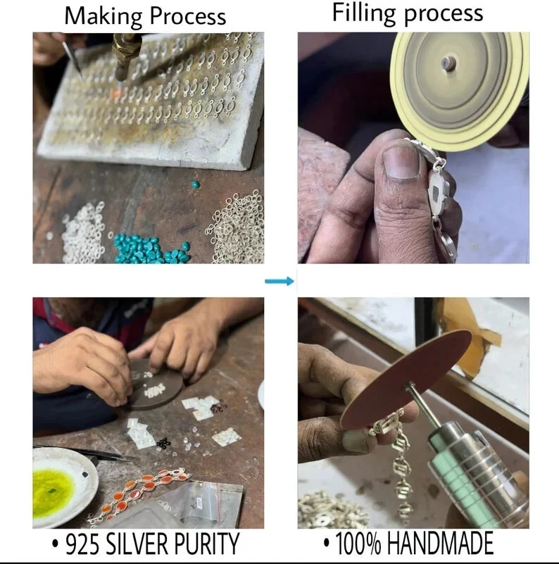 Pendiente colgante de labradorita-joyería de plata de ley 925, regalo perfecto Foto 3 de 4