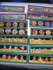 31730 27x Szklane slajdy Latarnia Magica 11x3cm Bajki Dzieci Krajobrazy