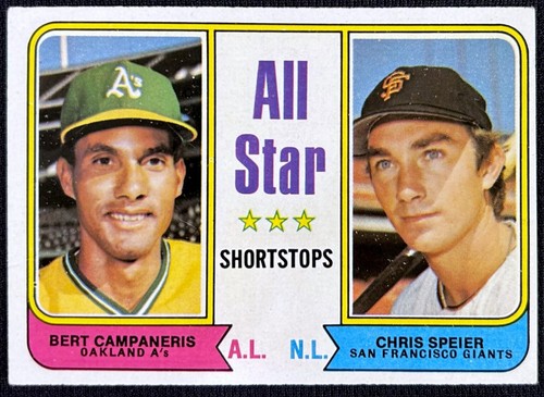 1974 Topps All Star Shortstops [B. Campaneris, C. Speier] #335 card