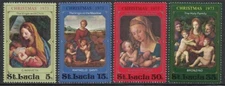 St. Lucia 1973 4v. MNH Christmas • Religion • Virgin Mary and Baby Jesus