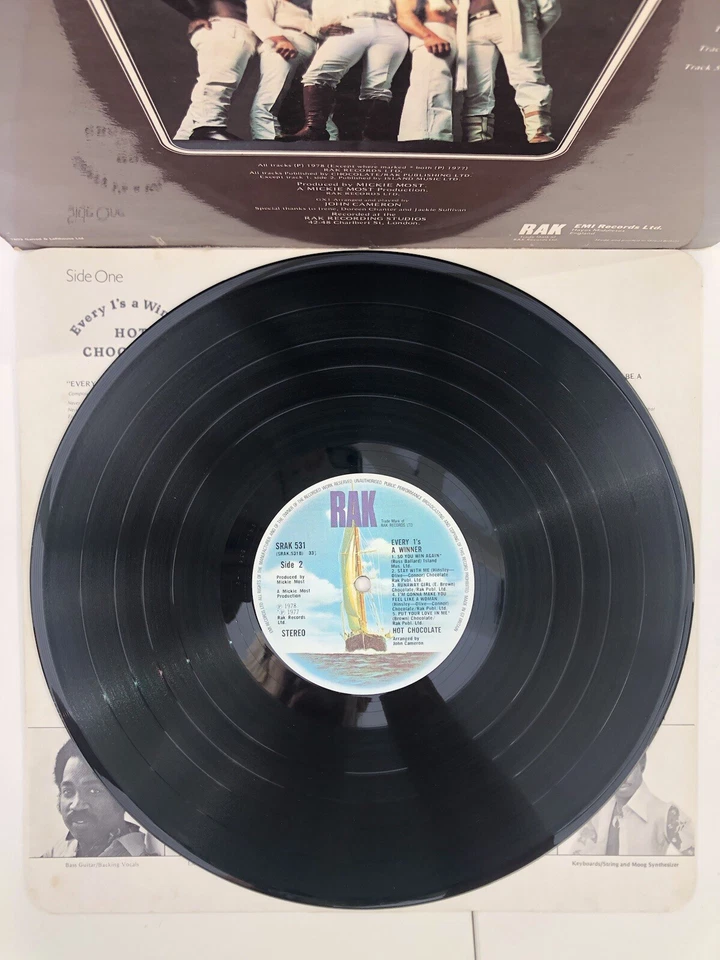 HOT CHOCOLATE EVERY 1’s A WINNER SRAK 531 1978 VINYL LP RECORD  - Image 4 of 4
