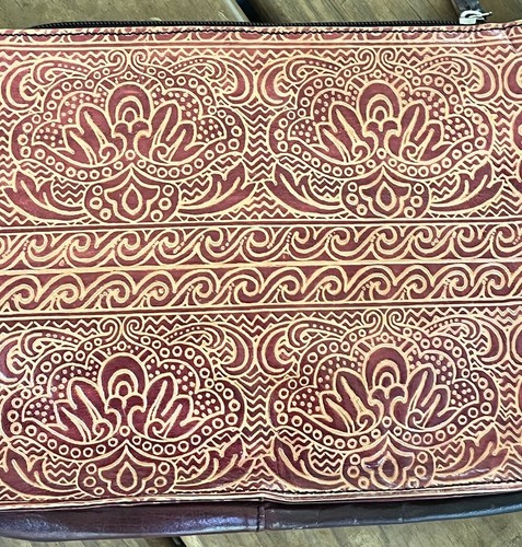 Willsons Tooled Leder Schultertasche Handtasche Reißverschluss - Bild 5 von 12
