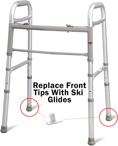 Carex Walker Glides - Universal Walker Skis Glides - Skis for Walkers, Fits Most - Picture 4 of 12