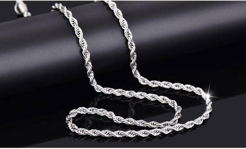 Hombres Acero Inoxidable 3mm Pulsera Giro Moda Cadena Eslabones Grueso Regalo - Imagen 2 de 5