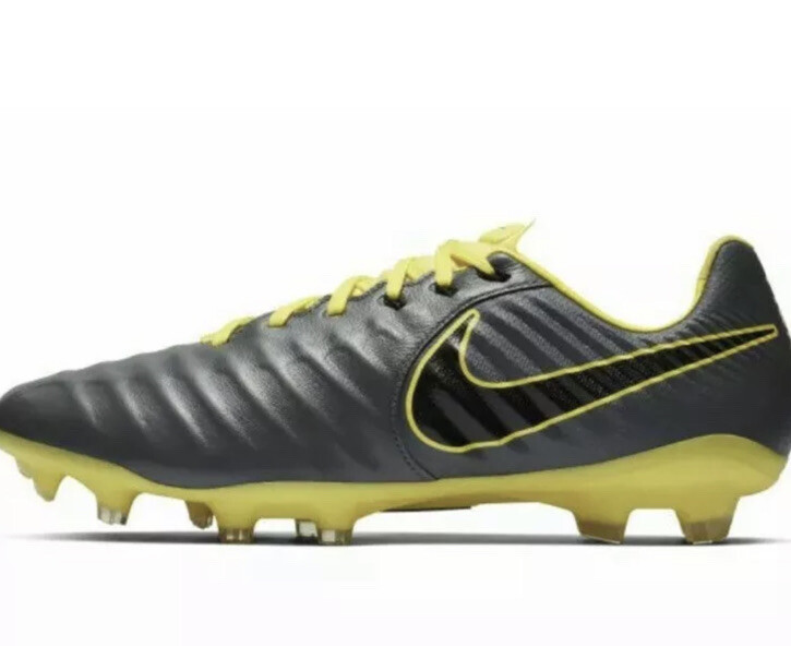 Nike Tiempo Legend 7 Pro FG Gray Yellow Mens Size 11 Soccer