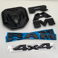 3D Door / Grille / Rear Tailgate Rams Head Emblem 4x4 Badge For Ram 1500 2019-23