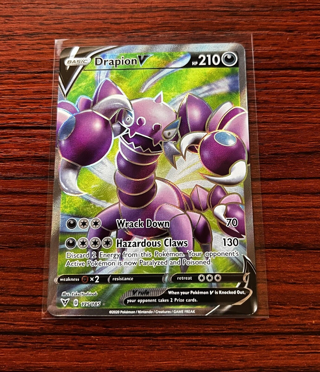 Pokémon TCG Drapion V Vivid Voltage 175/185 Holo Full Art