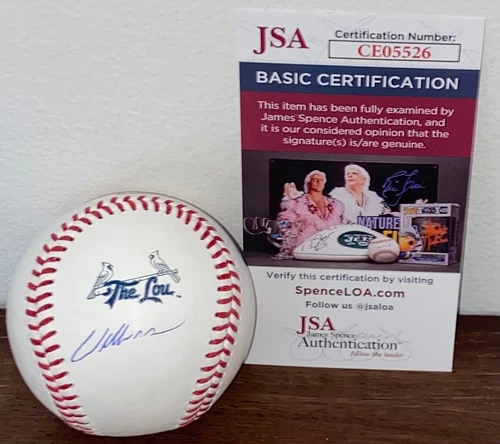 Willie McGee Signed Autographed Rawlings St. Louis Cardinals Lou Baseball JSA