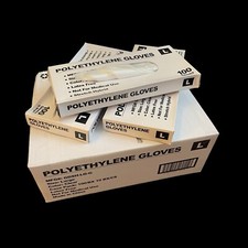 Polyethylene Food Service Gloves Poly Gloves 1000pc/ LARGE