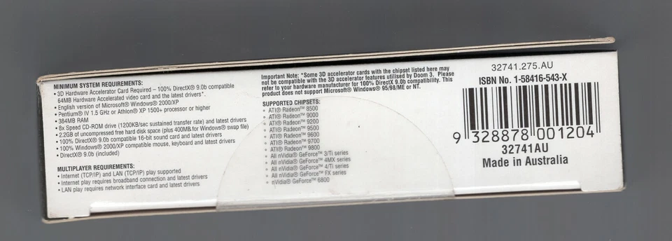 DOOM 3 with Limited Edition Mancubus Figurine (PC game) 2004 Original Small Box - Image 3 of 4