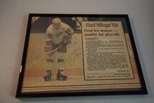 Danny Gare Detroit Redwings 1982 Autographed newspaper article