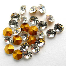 Paste Stone Packs of 25 (0.9 - 3.1mm) Pastes Round Stones - FS211**