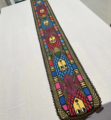 Ethiopian table cloth - Queen Sheba Design (60w X 80h)