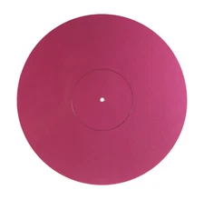 Tellermatte Turntable Slipmat Mat Mate Plastic Varnished Raspberry Met