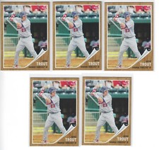 2011 Topps Heritage Minor League Mike Trout 44 Lot of 5 Cards