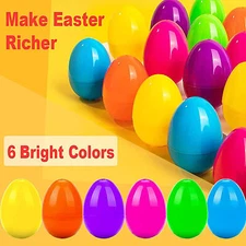 100 PCS Plastic Easter Eggs, Bulk Empty Easter Eggs Easter Egg Hunt