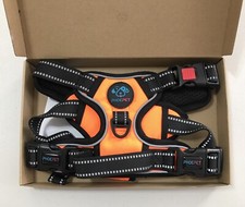 PhoePet Orange No Pull Dog Harness Reflective Front Clip Vest Handle Medium