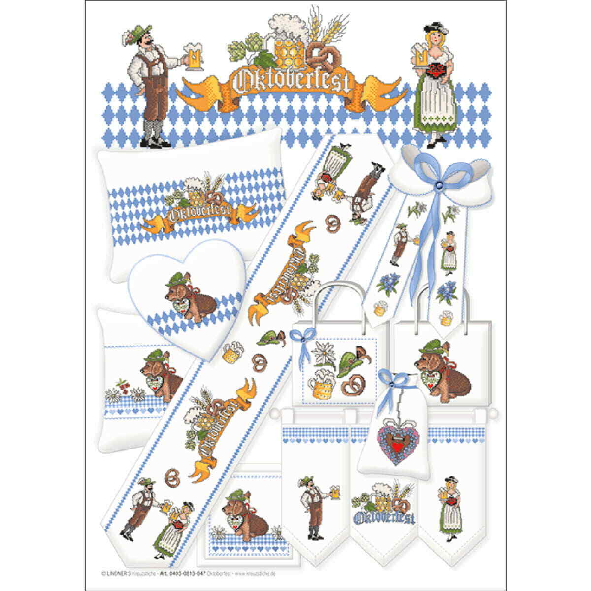 Heritage Kreuzstich-Set "Zeit Für Einen Spaziergang" – Inkl. Stoff, Garn, Nadel (Fertiggroße 11,5x13,5 Cm)