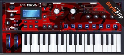 Novation MiniNova Synthesizer | Red Camo | Protective Decal | StyleFlip Skins