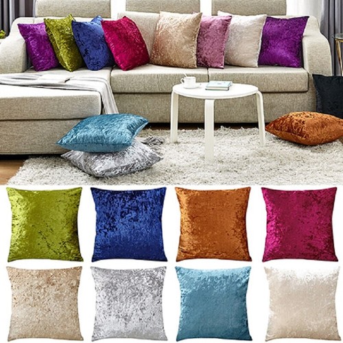 Crushed Velvet Cushion Covers Velvet Sofa Pillow Cases Cover 16 18 20